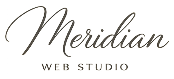 Meridian Web Studio logo representing custom website design, WordPress development, blog design, and branding services for bloggers, content creators, and creative entrepreneurs.
